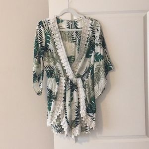 green summer romper